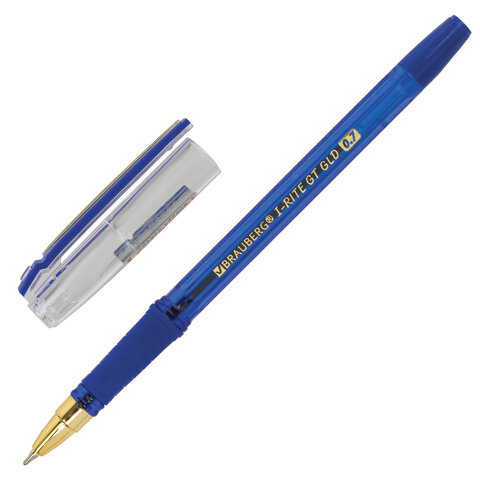 Ручка шариковая "Brauberg" I-Rite GT GLD, синяя, тонированный корпус, 0,7 мм, 143302