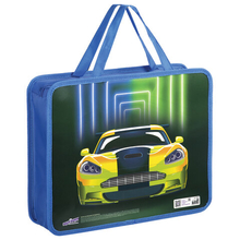 Папка на молнии с ручками А4 "Юнландия" Neon car, 1 отделение, 270118