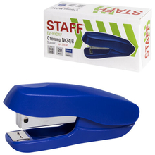 Степлер №24/6, 26/6 STAFF Everyday, до 20 листов, синий, арт.228740