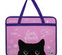 Папка на молнии с ручками А4 "Brauberg"  Black Cat, пластик, 270122