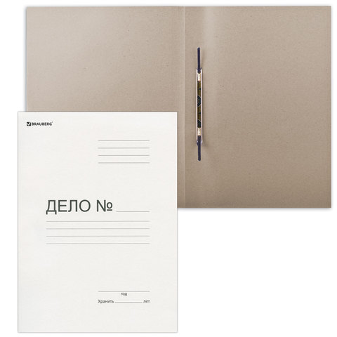 Папка-скоросшиватель "Дело", картон, 400 г/м2, "Брауберг", арт.126524
