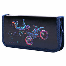 Пенал 1 отделение "Пифагор" Moto style, 19х9 см, арт.271506