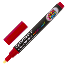 Маркер меловой "Brauberg" POP-ART, красный, стираемый, 3,5мм, арт.151521