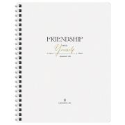 Тетрадь 80л., А5, клетка на гребне GreenwichLine «Friendship», матовая ламинация, тиснение фольгой, 80г/м2