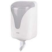 Диспенсер для полотенец с центральной вытяжкой EXTRA LAIMA PROFESSIONAL, (M1/M2), белый, ABS, 607766