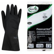 Перчатки резиновые технические кислотощелочестойкие КЩС Тип-2, АЗРИ, размер 10, XL (очень большой), К20Щ20