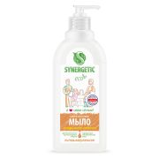 Мыло жидкое 500 мл SYNERGETIC «Миндальное молочко», гипоаллергенное, биоразлагаемое, дозатор, 105058