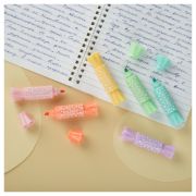 Набор текстовыделителей двусторонних MESHU «Candy», 06цв., пастельные цвета, 2/4мм, ПВХ бокс с европодвесом