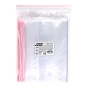 Пакеты ZIP LOCK «зиплок» СВЕРХПРОЧНЫЕ, комплект 100 шт., 300х400 мм, ПВД, 100 мкм, BRAUBERG EXTRA, 608184
