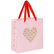 Пакет подарочный (1 штука) 20х8х20 см, ЗОЛОТАЯ СКАЗКА «With LOVE», с прозрачным окном, 608255