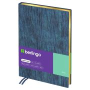 Ежедневник недатированный, А5, 136л., кожзам, Berlingo «Glow», зол. срез, синий