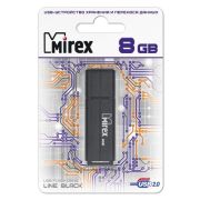 Флеш-диск 8 Gb USB 2.0 Mirex Line Black