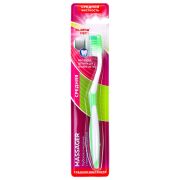 Зубная щетка средней жесткости MASSAGER с массажными щетинками (ассорти 4 цвета), LAIMA DENT, 609318