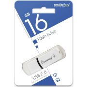 Флеш-диск 16 Gb USB 2.0 SmartBuy Scout, белый