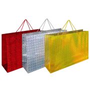 Пакет подарочный (1 шт.) 62x17x42 см, «BIG SIZE», голография, ассорти 3 цвета, ЗОЛОТАЯ СКАЗКА, 609731