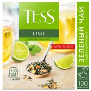 Чай TESS «Lime» зеленый с цедрой цитрусовых, 100 пакетиков в конвертах по 1,5 г, 2098-09