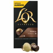 Кофе в алюминиевых капсулах L'OR «Espresso Forza» для кофемашин Nespresso, 10 порций, ФРАНЦИЯ, 4028605