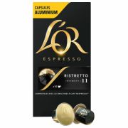 Кофе в алюминиевых капсулах L'OR «Espresso Ristretto» для кофемашин Nespresso, 10 порций, ФРАНЦИЯ, 4028609