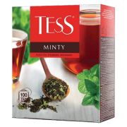 Чай TESS «Minty» черный с мятой, 100 пакетиков в конвертах по 1,5 г, 1663-09