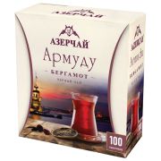 Чай АЗЕРЧАЙ «Армуду» черный с бергамотом, 100 пакетиков по 1,6 г, 420535