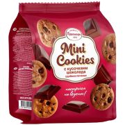 Печенье БРЯНКОНФИ «Mini cookies» с кусочками шоколада, 200 г, 3045076