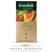 Чай GREENFIELD «Spicy Mango» зеленый с манго, 25 пакетиков по 1,5 г, 1725-10