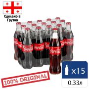 Напиток газированный COCA-COLA Classic 0,33 л, стеклянная бутылка, УТ-00003491