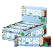 Батончик FITNESSHOCK «Cocos» ваниль-кокос, БЕЗ САХАРА, 12 шт. по 35 г в шоубоксе, 26112