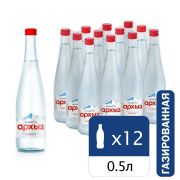 Вода ГАЗИРОВАННАЯ минеральная АРХЫЗ «Легенда Гор», 0,5 л, стеклянная бутылка, 1710