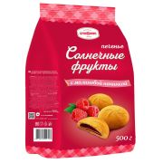 Печенье сдобное БРЯНКОНФИ «Солнечные фрукты» с малиновой начинкой, 500 г, УТ-00030150