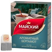 Чай МАЙСКИЙ «Ароматный бергамот» черный цейлонский байховый, 100 пакетиков по 1,5 г, 102627