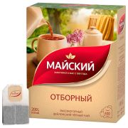 Чай МАЙСКИЙ «Отборный» черный, 100 пакетиков по 2 г, 102224