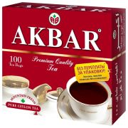Чай АКБАР «Premium Quality» черный байховый цейлонский, 100 пакетиков по 2 г, 1050046
