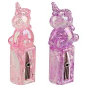 Точилка пластиковая MESHU «Cute unicorn», 1 отверстие, ассорти