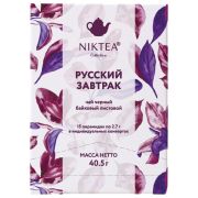 Чай NIKTEA «Русский завтрак» черный, 15 пирамидок в конвертах по 2,7 г, TNIKTE-L00028