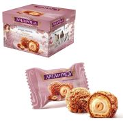 Конфеты глазированные AMAPOLA «Фундук и Ваниль» вафельные 100 г