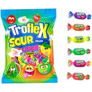 Конфеты жевательные с жидким центром TROFLEX SOUR «Ball», кислый микс 1000 г, ТУРЦИЯ, УТ-00002638