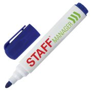 Маркер для доски СИНИЙ, STAFF Manager WBM-491, 5 мм, с клипом, 151492