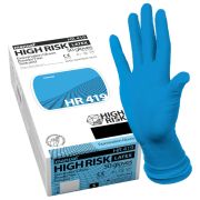 Перчатки латексные смотровые MANUAL HIGH RISK HR419 Австрия, 25 пар (50 штук), размер 9-10, XL (очень большой)