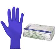 Перчатки нитриловые смотровые SFM Supersoft N135, Германия, 100 пар (200 штук), размер 8-9, L (большой), фиолетовые
