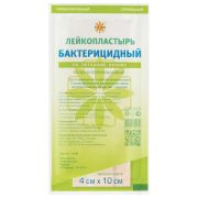 Лейкопластырь бактерицидный 4х10 см, телесного цвета на нетканой основе, LEIKO, 213873