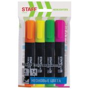 Набор текстовыделителей 4 шт. «STAFF» Stick, 151501