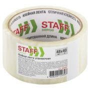 Скотч 48 мм х 40 м прозрачный «STAFF», 440087