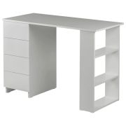 Стол письменный/компьютерный BRABIX «Scandi CD-016», 1100х500х750 мм, 4 ящика, белый, 641891, ЦБ013707-1