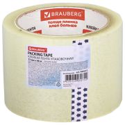 Скотч 72 мм х 66 м, BRAUBERG прозрачный, 45 мкм, 440077
