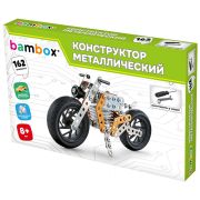 Конструктор металлический «Мотоцикл», с подвижными деталями, 162 элемента, BAMBOX (БАМБОКС), 666364