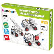 Конструктор металлический «Строительная техника 3 в 1», подвижные детали, 137 элементов, BAMBOX (БАМБОКС), 666369