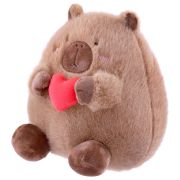 Игрушка мягкая «Капибара с сердечком», 20 см, цвет коричневый, WOOZOO (ВУЗУ), 666784