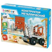 Конструктор металлический «Погрузчик», цветной, с подвижными деталями, 130 элементов, BAMBOX (БАМБОКС), 667033