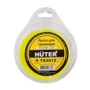 Леска для триммера HUTER TS3012, ВИТОЙ КВАДРАТ, 3 мм, 12 м, 71/2/3